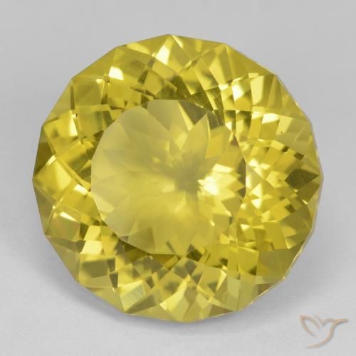 Quarzo Giallo miele chiaro naturale da 25.03 ct, Rotondo, VS