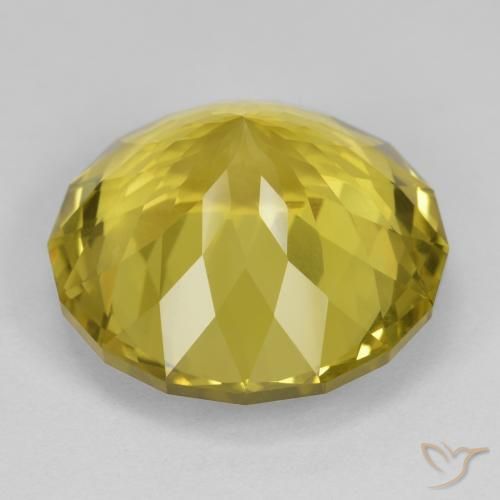 Quarzo Giallo miele chiaro naturale da 25.03 ct, Rotondo, VS