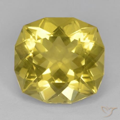 15.14ct Naturale Giallo medio Quarzo, Cuscino, VS