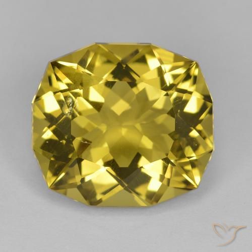 10.54ct Naturale Giallo di Digione Quarzo, Cuscino, VS