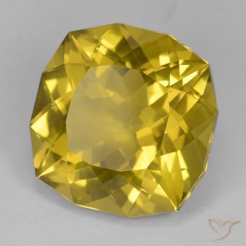 Quarzo Giallo miele chiaro naturale da 16.34 ct, Cuscino, VS