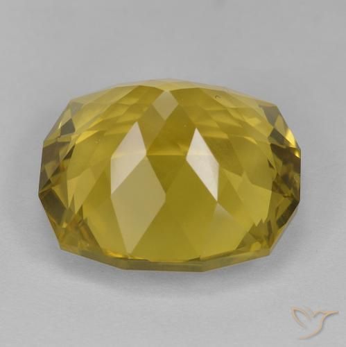 Quarzo Giallo miele chiaro naturale da 16.34 ct, Cuscino, VS