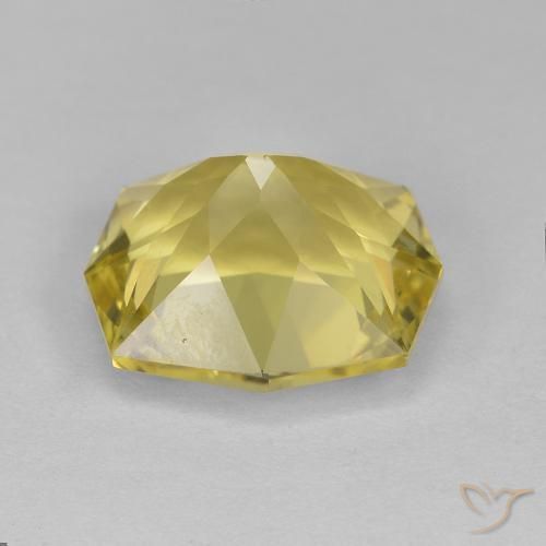Quarzo Giallo chiaro naturale da 6.07 ct, Ottagonale / Taglio smeraldo, VS