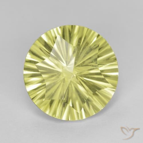 5.20ct Naturale Giallo medio Quarzo, Rotondo, VVS-VS
