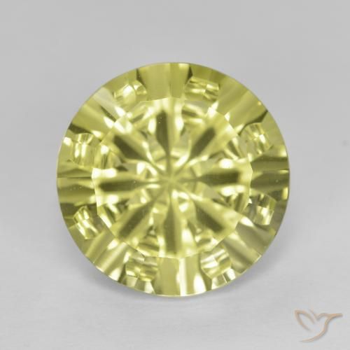 5.42ct Naturale Giallo medio Quarzo, Rotondo, VVS