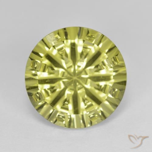 Quarzo Giallo medio naturale da 5.35 ct, Rotondo, VVS
