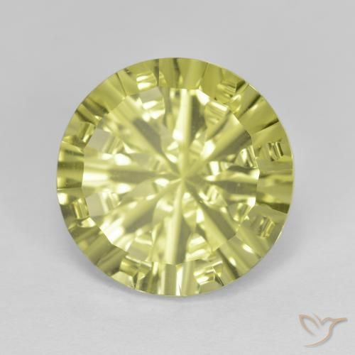Quarzo Giallo medio naturale da 5.35 ct, Rotondo, VVS