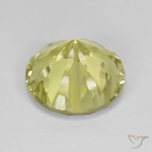 Quarzo Giallo medio naturale da 5.35 ct, Rotondo, VVS