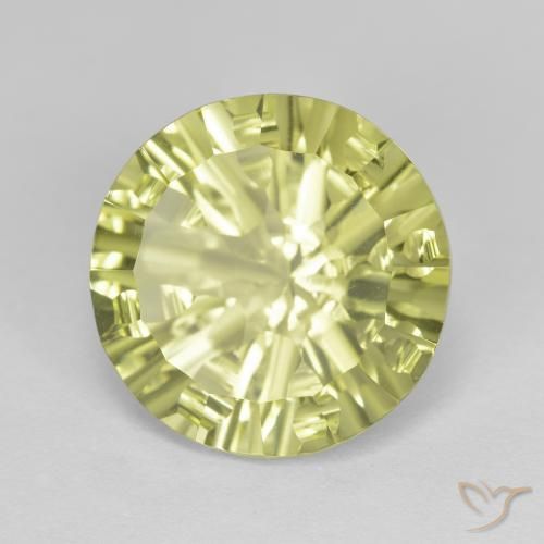 Quarzo Limone giallo naturale da 5.35 ct, Rotondo, VVS