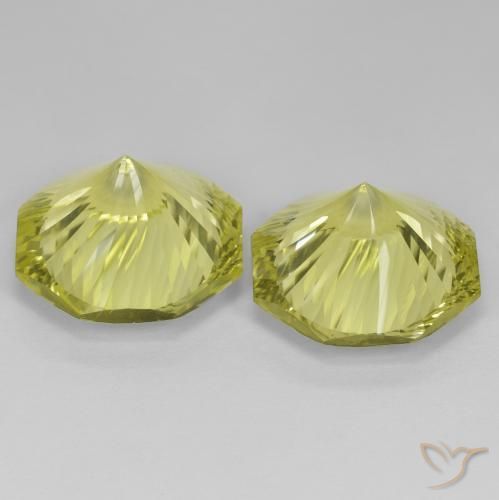 Gemme di Quarzo Giallo medio naturale da 25.26 ct, Ottagonale / Taglio smeraldo, VVS-VS