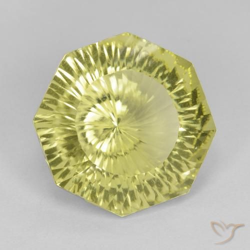 Quarzo Limone giallo naturale da 8.71 ct, Ottagonale / Taglio smeraldo, VVS