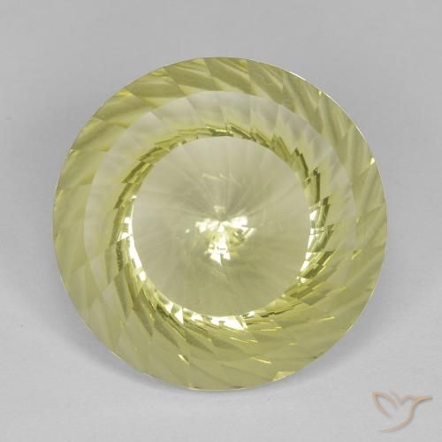 10.17ct Naturale Giallo medio Quarzo, Rotondo, VVS-VS