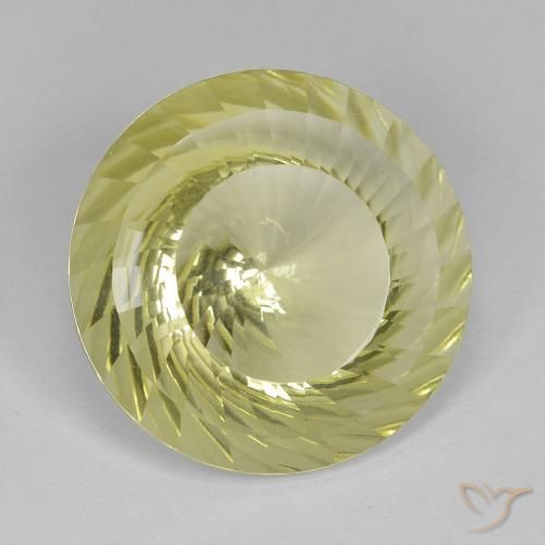 Quarzo Giallo medio naturale da 10.17 ct, Rotondo, VVS-VS