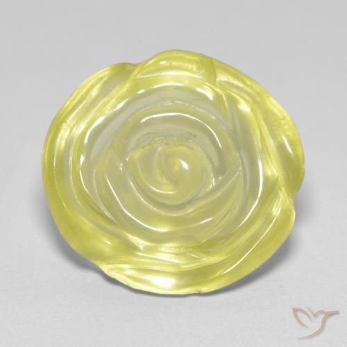 12.99ct Naturale Giallo medio Quarzo, Taglio a fiore, Trasparente