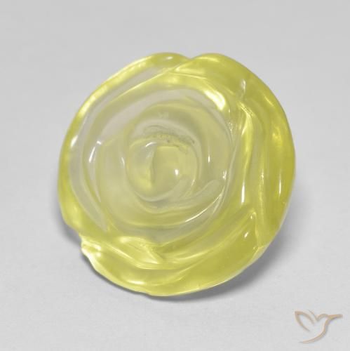 Quarzo Giallo medio naturale da 12.99 ct, Taglio a fiore, Trasparente