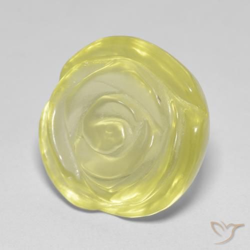 16.97ct Naturale Laguna Gialla Quarzo, Taglio a fiore, Trasparente