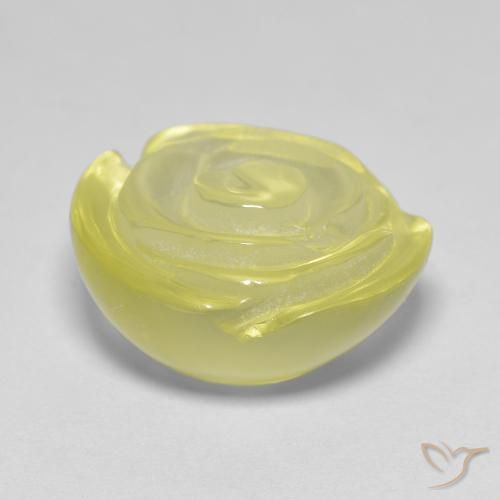 Quarzo Laguna Gialla naturale da 16.97 ct, Taglio a fiore, Trasparente