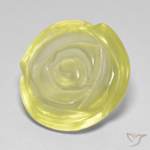 Quarzo Laguna Gialla naturale da 17.18 ct, Taglio a fiore, Trasparente