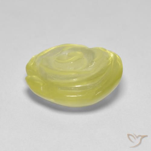 Quarzo Giallo pallido naturale da 9.48 ct, Taglio a fiore, Trasparente