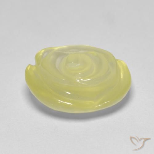 Quarzo Laguna Gialla naturale da 8.90 ct, Taglio a fiore, Trasparente