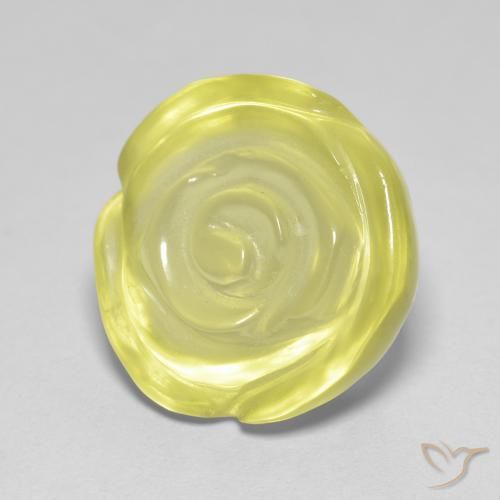 Quarzo Giallo medio naturale da 11.30 ct, Taglio a fiore, Trasparente