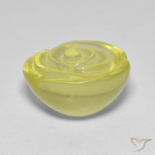 Quarzo Giallo medio naturale da 11.30 ct, Taglio a fiore, Trasparente