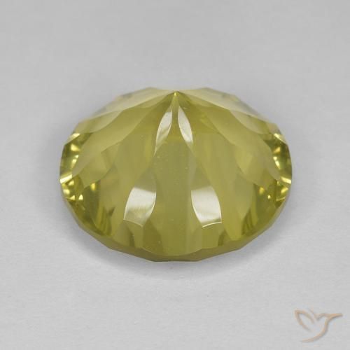 Quarzo Giallo medio naturale da 5.41 ct, Rotondo, VVS