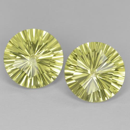 Quarzo naturale giallo da 10,03 ct, taglio rotondo, VVS-VS