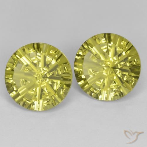 Gemme di Quarzo Giallo medio naturale da 11.12 ct, Rotondo, VVS