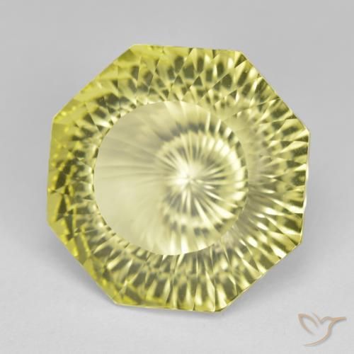 Quarzo Giallo medio naturale da 13.00 ct, Ottagonale / Taglio smeraldo, VVS