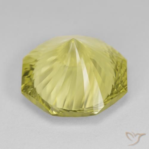 Quarzo Giallo medio naturale da 13.00 ct, Ottagonale / Taglio smeraldo, VVS