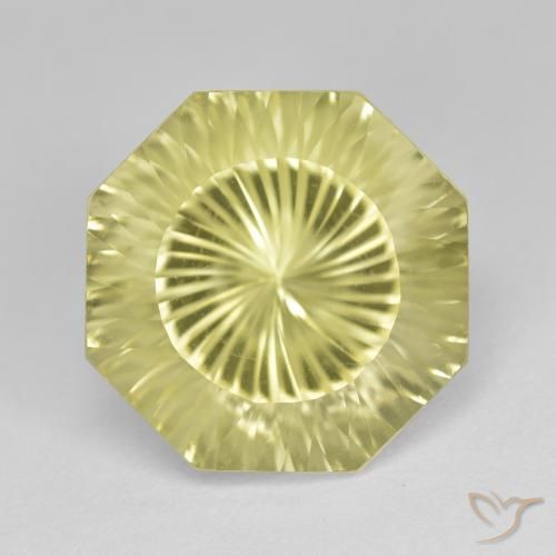 9.14ct Naturale Giallo medio Quarzo, Taglio smeraldo, VVS