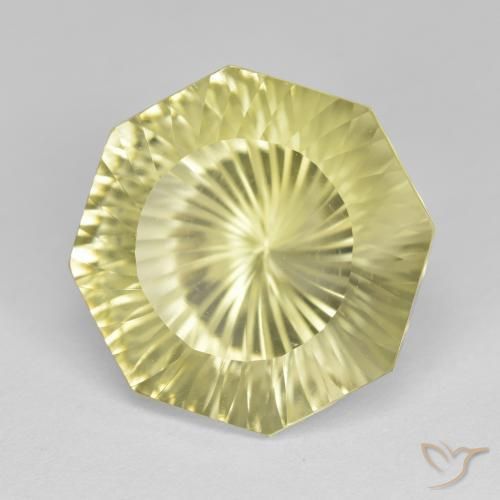 Quarzo Giallo medio naturale da 9.14 ct, Ottagonale / Taglio smeraldo, VVS