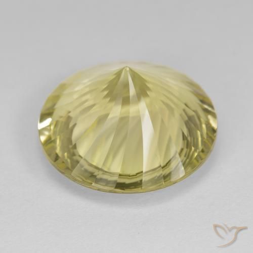 Quarzo Giallo Ananas Chiaro naturale da 11.52 ct, Rotondo, VVS-VS