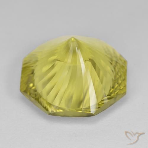 Quarzo Bombo Giallo naturale da 12.80 ct, Ottagonale / Taglio smeraldo, VVS
