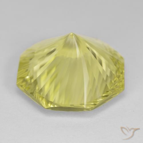 Quarzo Giallo Ananas Chiaro naturale da 16.93 ct, Ottagonale / Taglio smeraldo, VVS