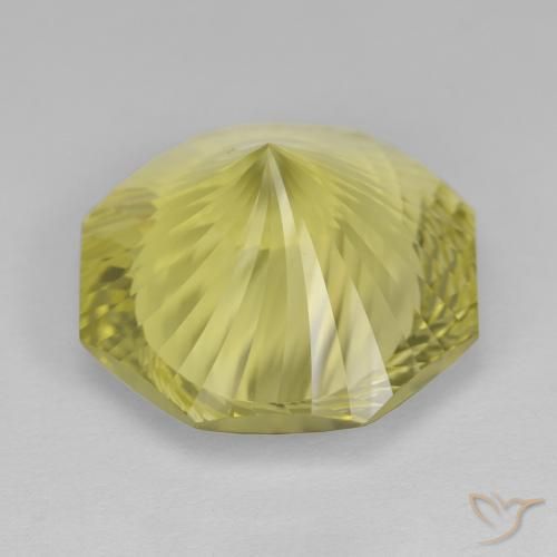 Quarzo Giallo chiaro naturale da 12.79 ct, Ottagonale / Taglio smeraldo, VVS