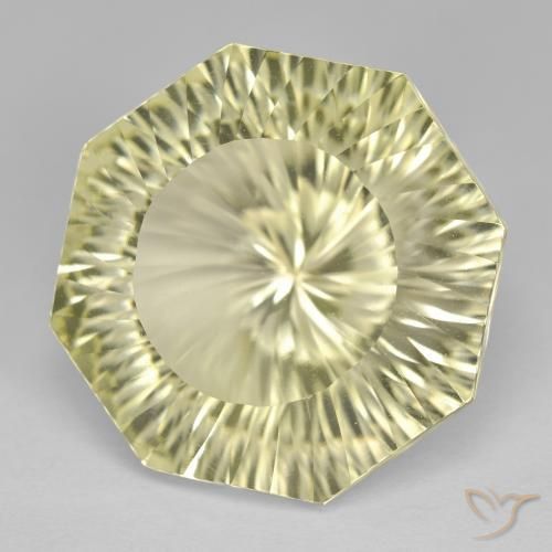Quarzo Giallo chiaro naturale da 18.41 ct, Ottagonale / Taglio smeraldo, VVS