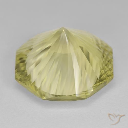 Quarzo Giallo chiaro naturale da 18.41 ct, Ottagonale / Taglio smeraldo, VVS