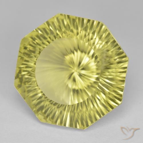 Quarzo Giallo chiaro naturale da 19.09 ct, Ottagonale / Taglio smeraldo, VVS