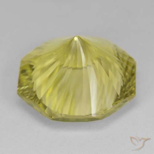 Quarzo Giallo chiaro naturale da 19.09 ct, Ottagonale / Taglio smeraldo, VVS