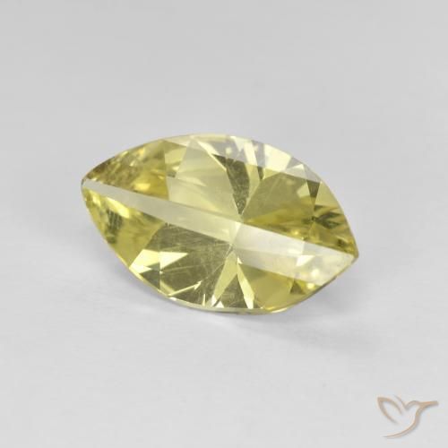 Quarzo Giallo chiaro naturale da 2.19 ct, Taglio marquise, VVS