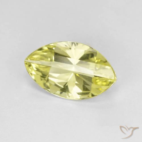 Quarzo Limone giallo naturale da 2.61 ct, Taglio marquise, VVS