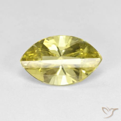 2.84ct Naturale Giallo chiaro Quarzo, Taglio marquise, VVS