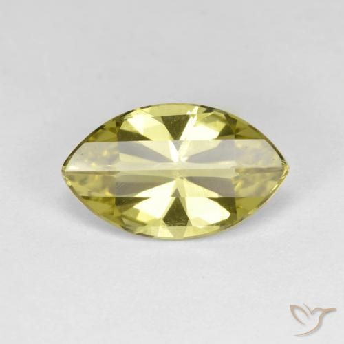 2.58ct Naturale Giallo chiaro Quarzo, Taglio marquise, VVS