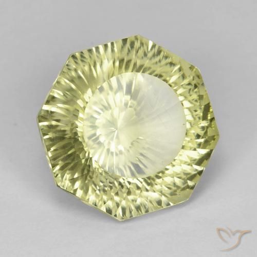 Quarzo Giallo chiaro naturale da 8.93 ct, Ottagonale / Taglio smeraldo, VVS