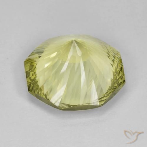 Quarzo Giallo chiaro naturale da 8.93 ct, Ottagonale / Taglio smeraldo, VVS