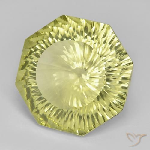 Quarzo Giallo medio naturale da 18.31 ct, Ottagonale / Taglio smeraldo, VVS