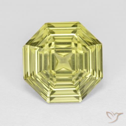 5.36ct Naturale Giallo medio Quarzo, Ottagonale / Taglio smeraldo, VVS, Photo A