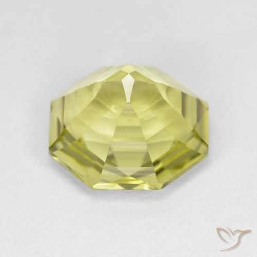 Quarzo Giallo medio naturale da 5.36 ct, Ottagonale / Taglio smeraldo, VVS